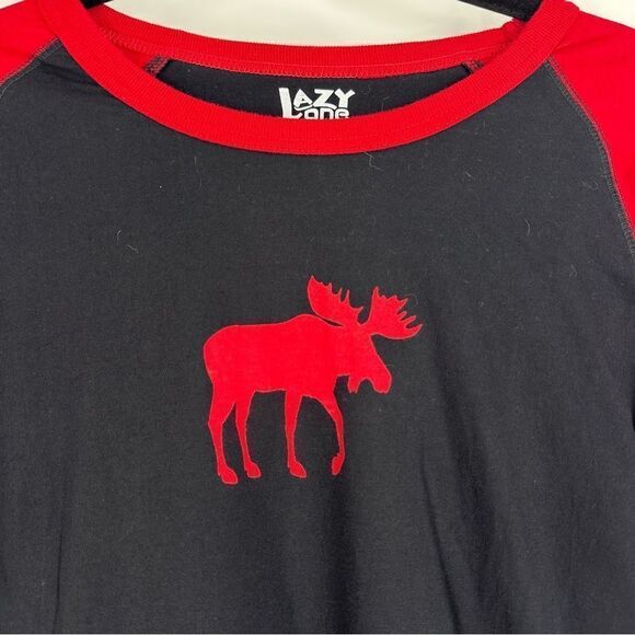 LAZY ONE Men’s Moose Red and Black Pajamas Set Sz M - Picture 6 of 11